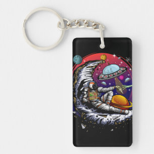 Porte-clés Fromage Space Moon