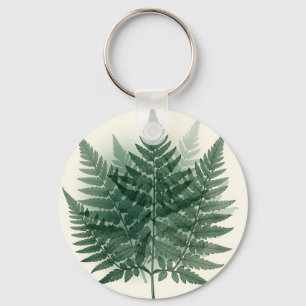 Porte-clés Frondes de fougère verte élégantes - Botanique
