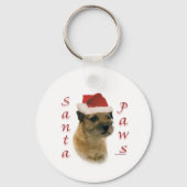Porte-clés Frontière Terrier Père Noël Paws (Verso)