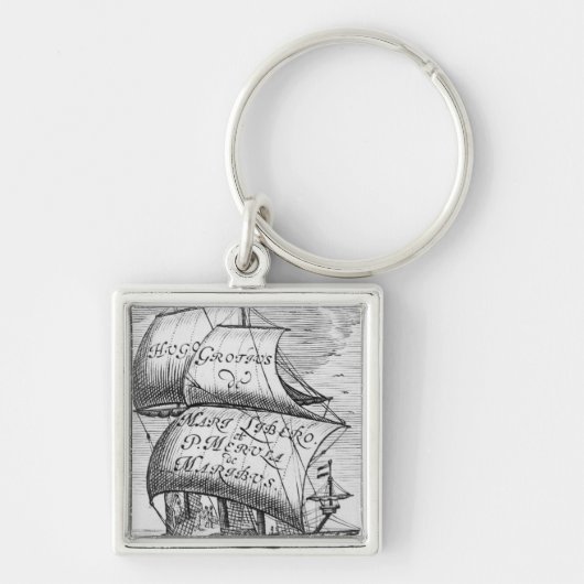 Porte-clés Frontispice à "De Mari Libero", par Hugo Grotius (Devant)