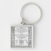 Porte-clés Frontispice 'du Shepeards Calendar (Devant)