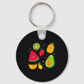 Porte-clés Fruit Costume Sweet Tea Fruit Salad Men Women Coup (Recto)
