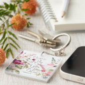 Porte-clés Fruit de l'Esprit floral rose (Devant Droit)