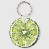 Porte-clés Fruit de lime verte agrume (Verso)