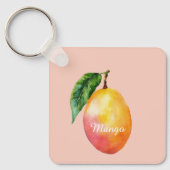 Porte-clés Fruit de mangue jaune rose (Recto)