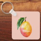 Porte-clés Fruit de mangue jaune rose (Recto)
