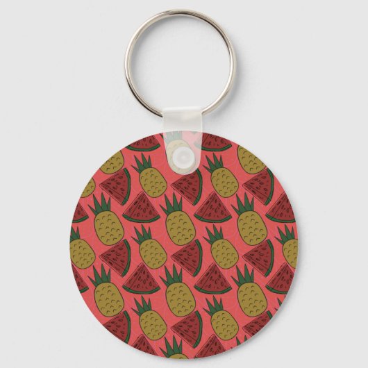 Porte-clés Fruit motif transparent | motif de surface de frui (Recto)
