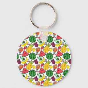 Porte-clés Fruit motif transparent   motif de surface de frui