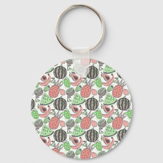 Porte-clés Fruit motif transparent | motif de surface de frui (Recto)