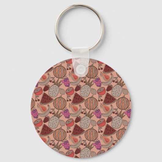Porte-clés Fruit motif transparent | motif de surface de frui (Recto)