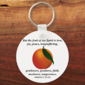 Porte-clés Fruit of the Spirit Peach / Apricot Bible Verse (Recto)