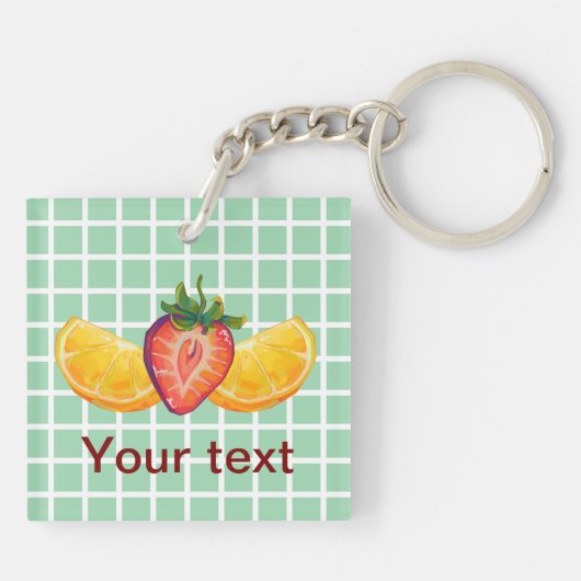 Porte-clés Fruit, Strawberry, orange (Dos)