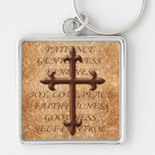 Porte-clés Fruits chrétiens du porte - clé de croix de fer
