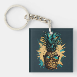 Porte-clés Fruits d'ananas marrants