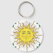 Porte-clés Fruits de citron tropicaux, Face Soleil. (Verso)