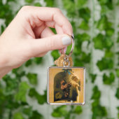 PORTE-CLÉS FRUITS DE SAISON, RAISONS DE PROSPÉRITÉ, BLEU BOW (main)