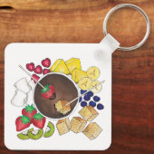 Porte-clés Fruits Fondue Fruit Berries Marshmallow Dessert (Verso)