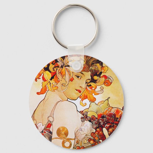 Porte-clés Fruits, Mucha (Recto)