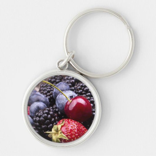 Porte-clés Fruits savoureux d'été sur un Tableau en bois (Devant)