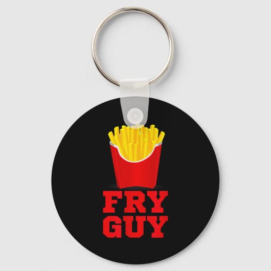 Porte-clés Fry Guy Fast Food Lover Fries Funny Novelty (Recto)