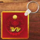 Porte-clés FU chinois Luck lanterne Dragon Année Monogramme S (Verso)