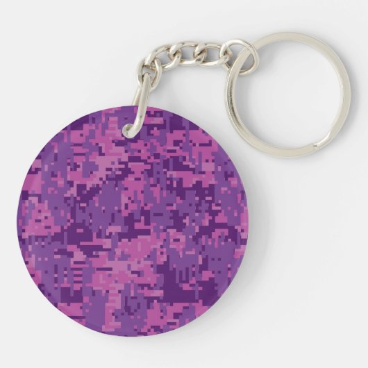 Porte-clés Fuchsia argenté Camo de caducée de RN d'infirmier (Dos)