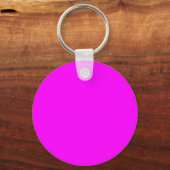 Porte-clés Fuchsia / Hot Pink FF00FF - Option pour ajouter un (Recto)