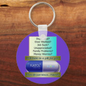 Porte-clés Fukitol, le travail craint, trop travaillé, pas de (Recto)