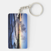 Porte-clés Fumée de geyser au coucher du soleil (Dos)