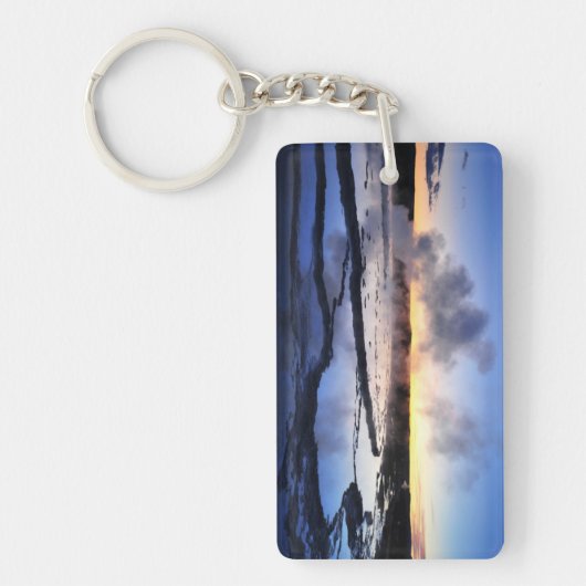 Porte-clés Fumée de geyser au coucher du soleil (Devant)