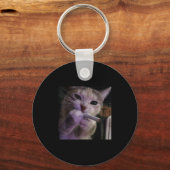 Porte-clés Fumer drôle Chat, Cigarette Kitty Gen Z Mème, Chat (Recto)