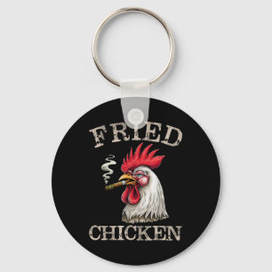Porte-clés Fumer Fried Poulet Graphique Mauvaises Herbes Homm