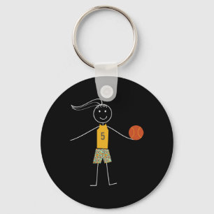 Porte-clés Fun Basketball Filles Joueur De Basketball
