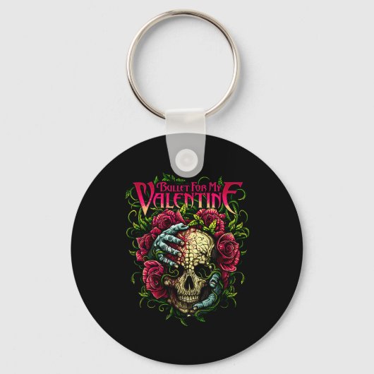 Porte-clés Fun Bullet My Valentine Skull Roses Et Red Blood (Recto)