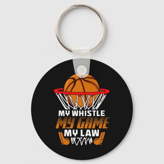 Porte-clés Fun Bysketbyll Citations d'arbitre Cadeau I Hoops  (Recto)