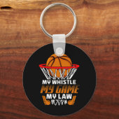 Porte-clés Fun Bysketbyll Citations d'arbitre Cadeau I Hoops  (Recto)