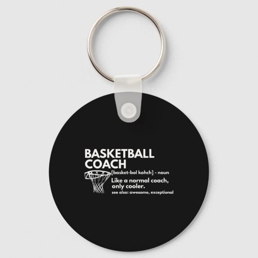 Porte-clés Fun Bysketbyll Coach Définition Coaching Cadeau (Recto)