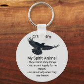 Porte-clés Fun Crows Bird Spirit Animal Humour Citation Totem (Recto)