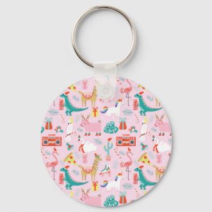 Porte-clés Fun de Noël : Animal Motif sans Seamless.