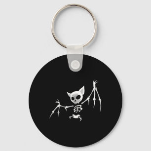 Porte-clés Fun Effrayant Flying Dark Skeleton Bat Halloween C