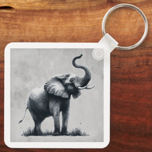 Porte-clés Fun Elephant Big First Impression Citation Animal (Verso)