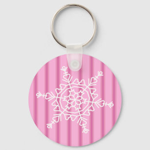 Porte-clés Fun et Fun de neige rose