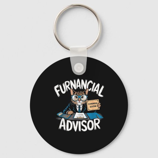 Porte-clés Fun Financial Planner Gift Funny Retirement Adviso (Recto)