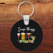 Porte-clés Fun Group Thérapie Floral Boire Lunettes Mental He (Verso)