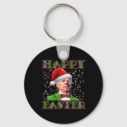 Porte-clés Fun Joe Biden Noël Confus Pâques Biden (Recto)