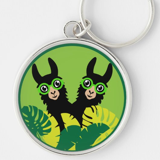 Porte-clés Fun Llama Alpaca Best Friends (Devant)