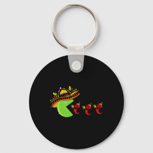 Porte-clés Fun Mexicain Sombrero Manger Pepper Chaud Skuls Ci