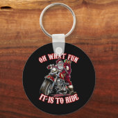 Porte-clés Fun Motorcycle Biker Grand-père Père Noël Rider No (Recto)