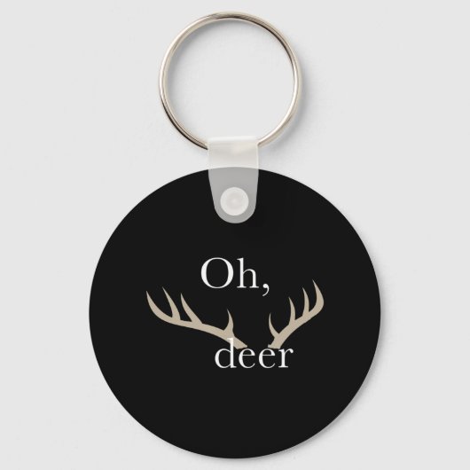 Porte-clés Fun Oh Deer chasse pour chasseurs (Recto)