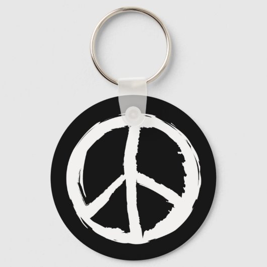Porte-clés fun painterly PEACE SIGN | (Recto)